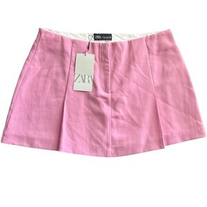 Zara • NWT Pink Pleated Mini Skirt